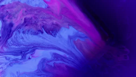 Paint blend acrylic spatter neon cube flow stream Stockbeeldmateriaal 341279744