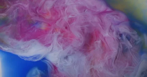 Paint blend underwater fume cloud splash acrylic Stock Footage 333809644