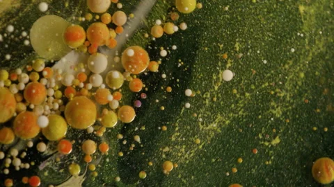 Paint blob ink dissolving oil drops exploding Stock Footage 321139699