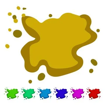 Paint blood splatter cartoon vector graphic Stock Illustration