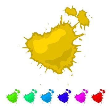 Paint blood splatter vector cartoon graphic Illustrazione stock