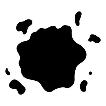 Paint blot icon. Splash for design use. Colorful grunge shape. Dirty stain or Stock Illustration