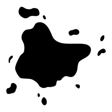 Paint blot icon. Splash for design use. Colorful grunge shape. Dirty stain or Stock Illustration