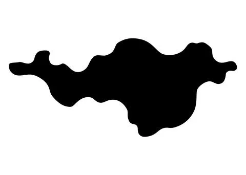 Paint blot icon. Splash for design use. Grunge shape. Dirty stain or silhouette Illustrazione stock