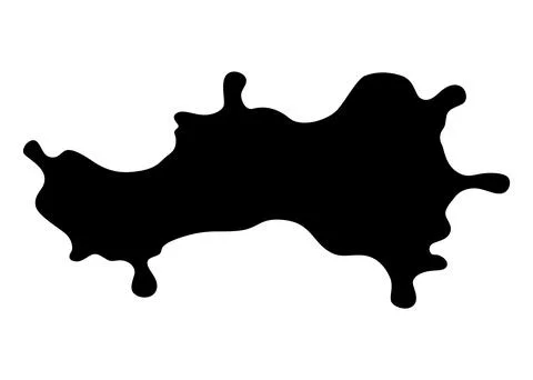 Paint blot icon. Splash for design use. Grunge shape. Dirty stain or silhouette Illustrazione stock