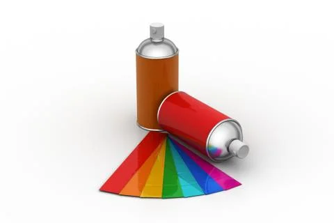 Paint bottle with color Free Stock Illustration