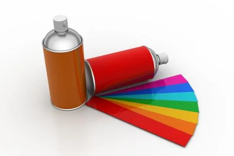 Paint bottle with color Free Stock Illustration