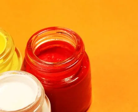 Paint bottles Stock Photos