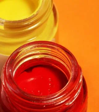 Paint bottles Stock Photos