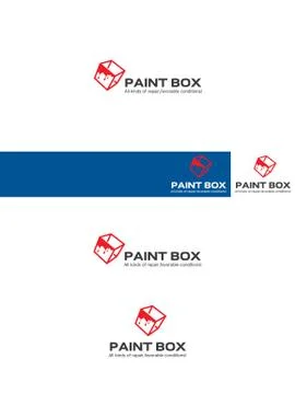 Paint box logo Stock Illustration