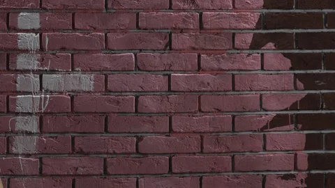 Paint a brick wall 스톡 동영상 112129232