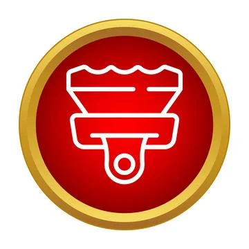 Paint brush and putty knife tool icon Stock Illustration