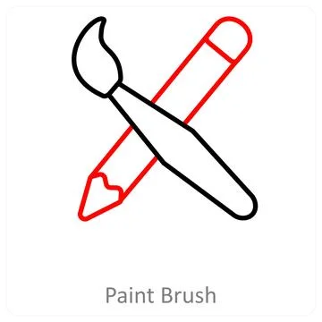 Paint brush and tools icon concept Stock Illustration