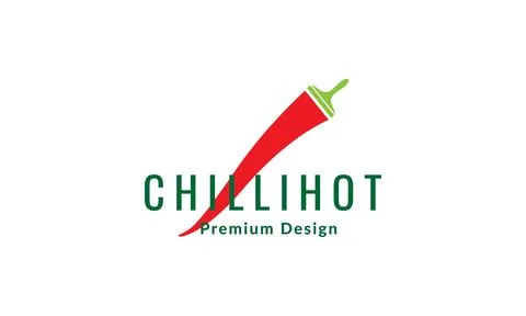 Paint brush with chili logo vector icon illustration design Stock Illustration