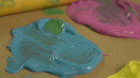 Paint brush close up Stock Footage 49898534