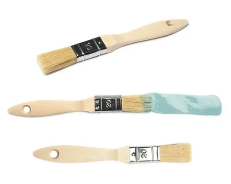Paint brush compositions isolated Stock Photos