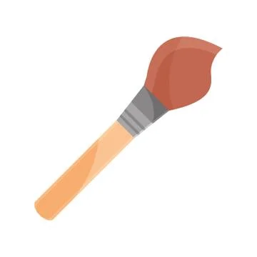 Paint brush creativity supply study school education isolated icon Stock Illustration