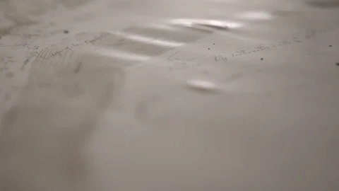 Paint brush draw ancient map with transparent light brown watercolor, close-up Stock-Footage 94762383