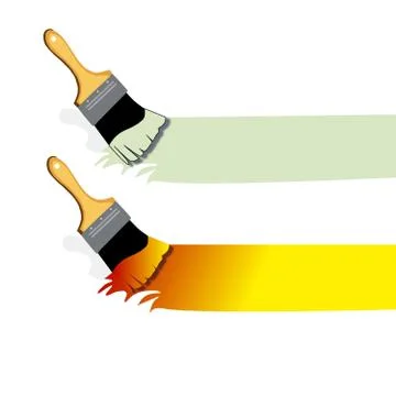 Paint brush drawing Stock Illustration