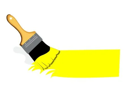 Paint brush drawing Stock Illustration