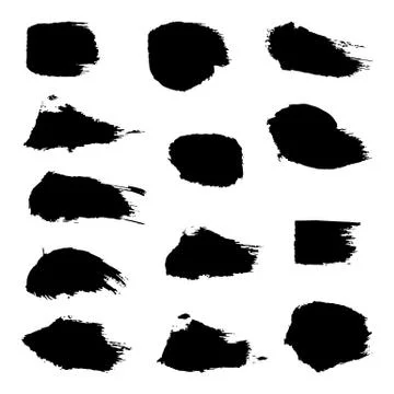 Paint brush elements. Stock Illustration