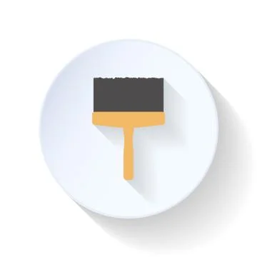 Paint brush flat icon Stock Illustration