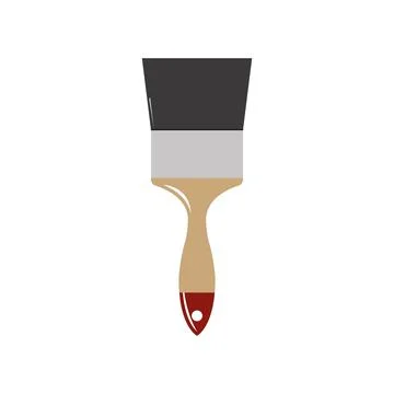 Paint brush flat icon isolated. Paintbrush symbol, brush sign 库存插图