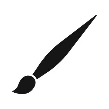 Paint Brush Flat Icon Vector Illustration Stock Illustration