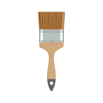 Paint brush in flat style Stock Illustration