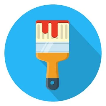 Paint brush flat vector icon Stock-Illustration