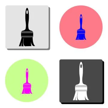 Paint brush. flat vector icon Stock Illustration