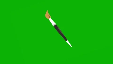 Paint Brush Green Screen Animation. 4K | Stock Video | Pond5
