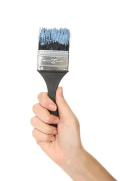Paint Brush &amp; Hand Stock Photos