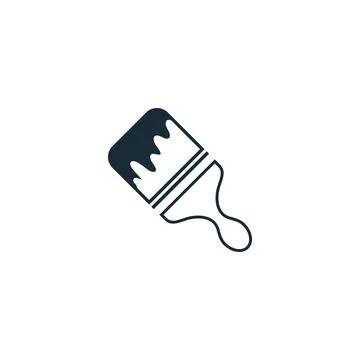 Paint Brush Icon Design Template Elements Stock Illustration