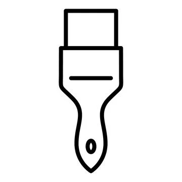 Paint brush icon, equipment painter tool flat web symbol, paintbrush vector i イラスト素材
