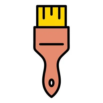 Paint brush icon, equipment painter tool flat web symbol, paintbrush vector i イラスト素材