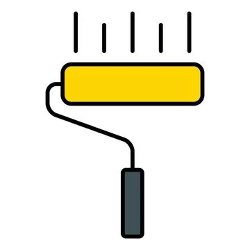 Paint brush icon, equipment painter tool flat web symbol, paintbrush vector i イラスト素材