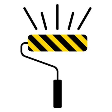 Paint brush icon, equipment painter tool flat web symbol, paintbrush vector i Illustrazione stock