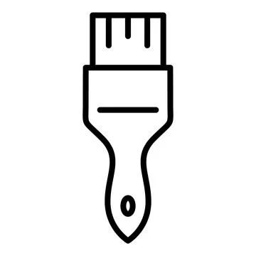 Paint brush icon, equipment painter tool flat web symbol, paintbrush vector i Illustrazione stock