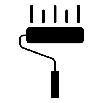 Paint brush icon, equipment painter tool flat web symbol, paintbrush vector i Illustrazione stock