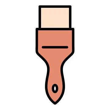 Paint brush icon, equipment painter tool flat web symbol, paintbrush vector i Illustrazione stock