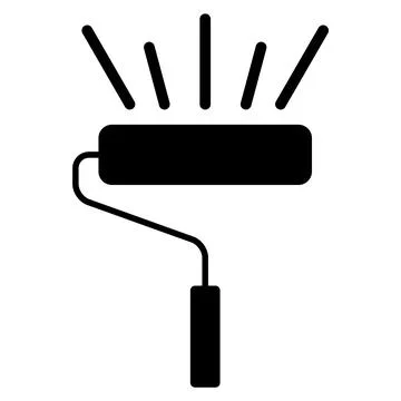 Paint brush icon, equipment painter tool flat web symbol, paintbrush vector i 스톡 일러스트