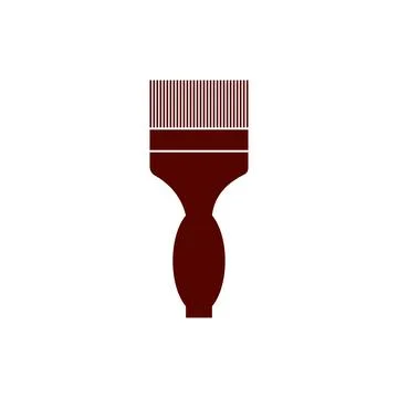 Paint brush icon. Flat style icon on white background. design elements Stock Illustration