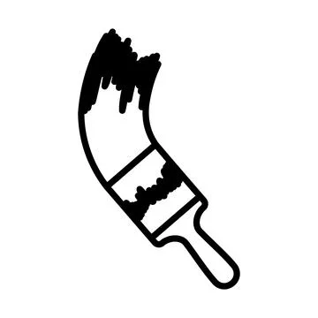 Paint Brush Icon Stock Illustration