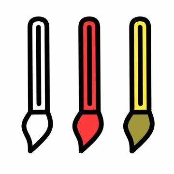 Paint brush icon Illustrazione stock