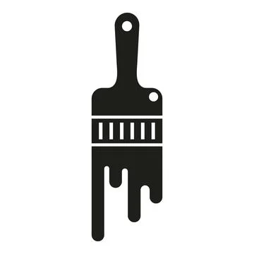 Paint brush icon simple vector. Digital print Stockillustratie