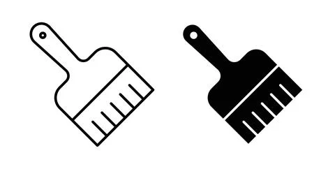 Paint brush icon. Style is flat and line symbol Stock Illustration