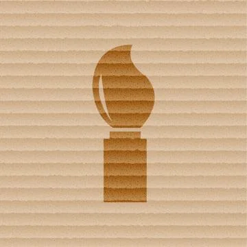 Paint brush icon symbol Flat modern web design with long shadow and space for Stock Illustration