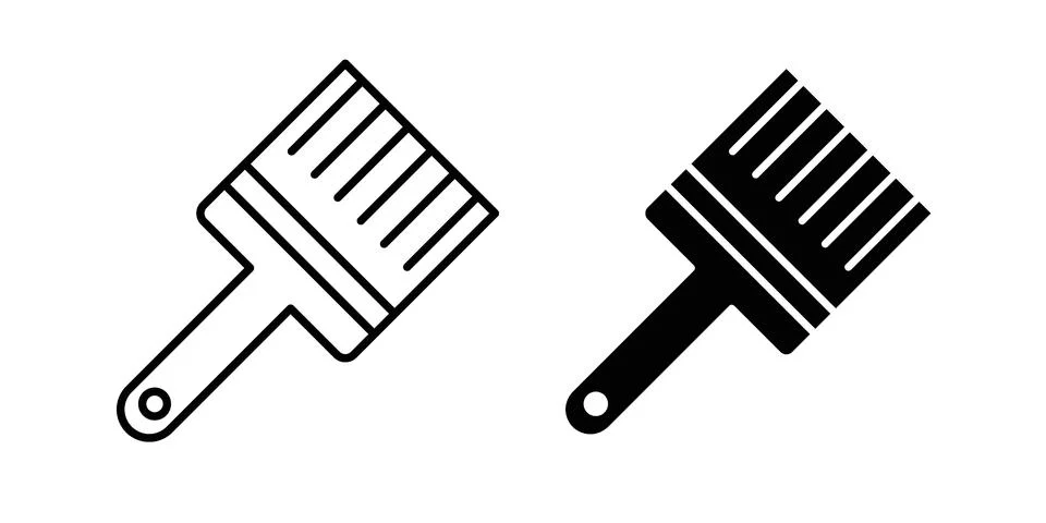 Paint brush icon vector design illustrations イラスト素材