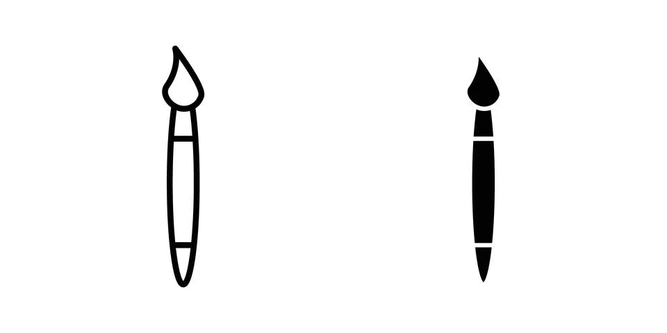 Paint brush icon vector editable eps10 Stock Illustration
